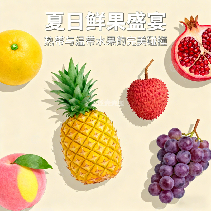 高清大图下载【趣麦麦图】-夏日鲜果海报