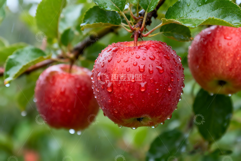 高清大图下载【趣麦麦图】大红苹果挂在枝头摄影1