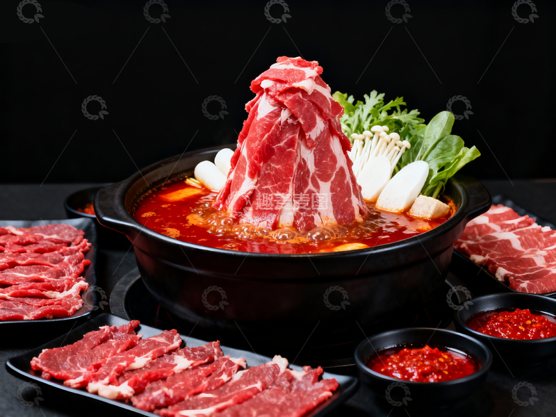 源文件下载【趣麦麦图】雪山牛肉锅1
