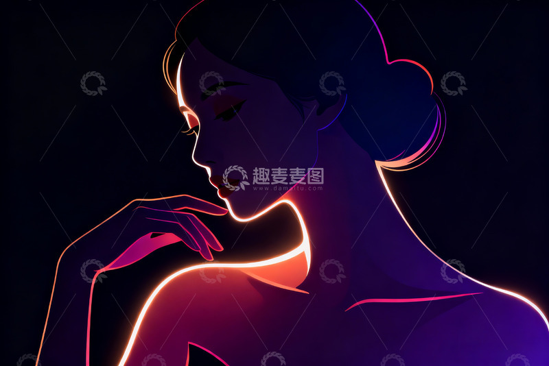 高清大图下载【趣麦麦图】极致美女剪影 婀娜多姿1