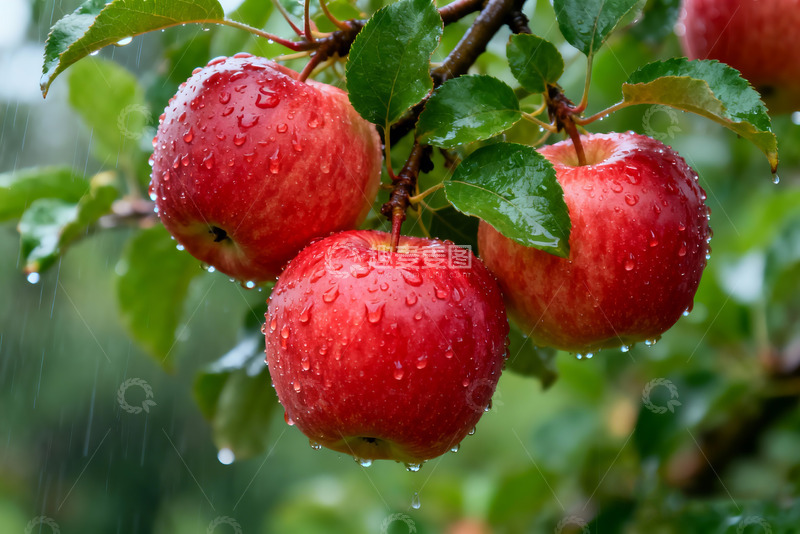 高清大图下载【趣麦麦图】大红苹果挂在枝头摄影6