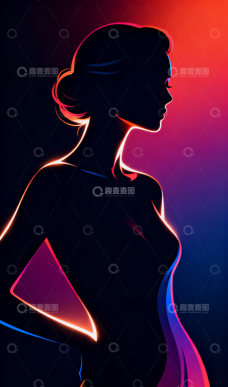 高清大图下载【趣麦麦图】极致美女剪影 婀娜多姿5