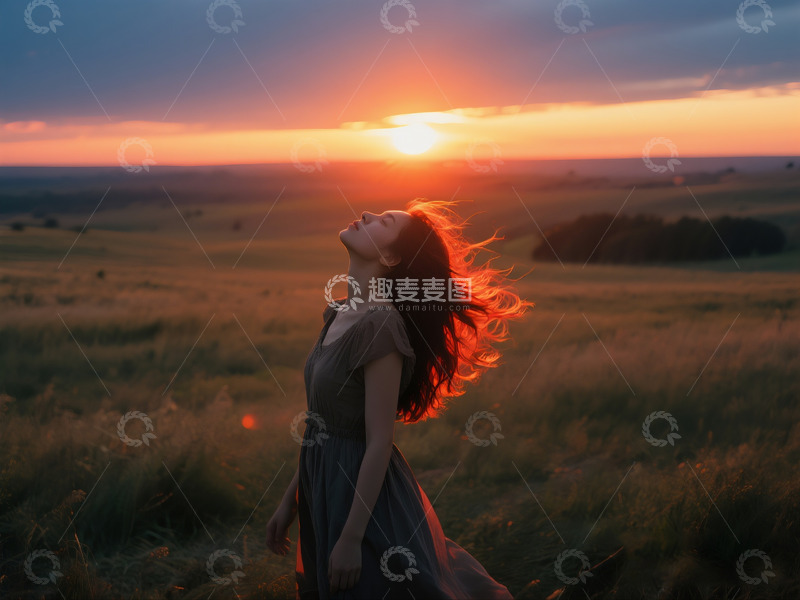 高清大图下载【趣麦麦图】广袤的原野 朦胧的剪影4