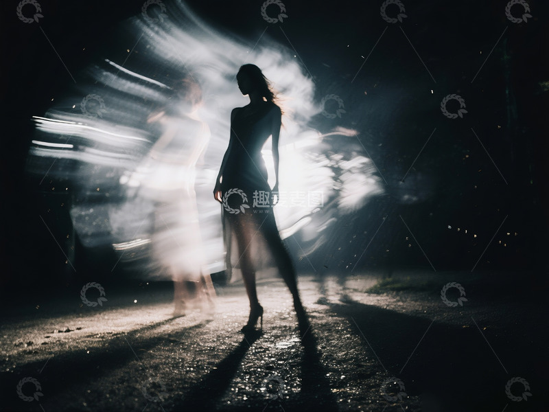 高清大图下载【趣麦麦图】抓拍前卫曼妙的人影及场景4