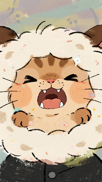 圆滚滚炸毛萌猫