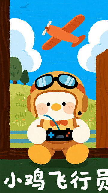 萌系小鸡飞行员的欢乐游戏时光