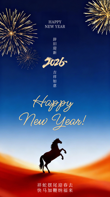 简约马年春节海报