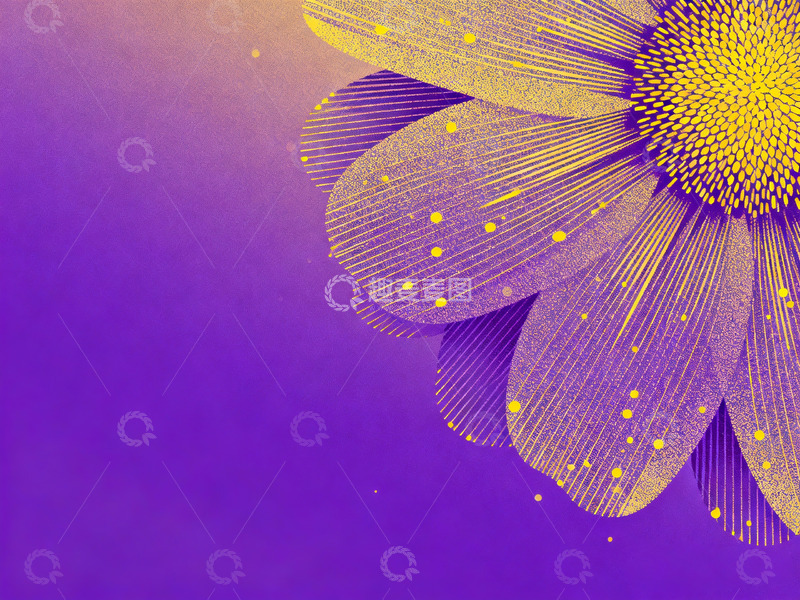 高清大图下载【趣麦麦图】-极简实验性平面插画花朵1