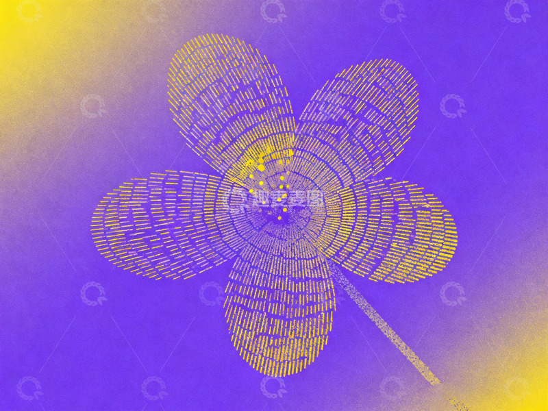 高清大图下载【趣麦麦图】极简实验性平面插画花朵3