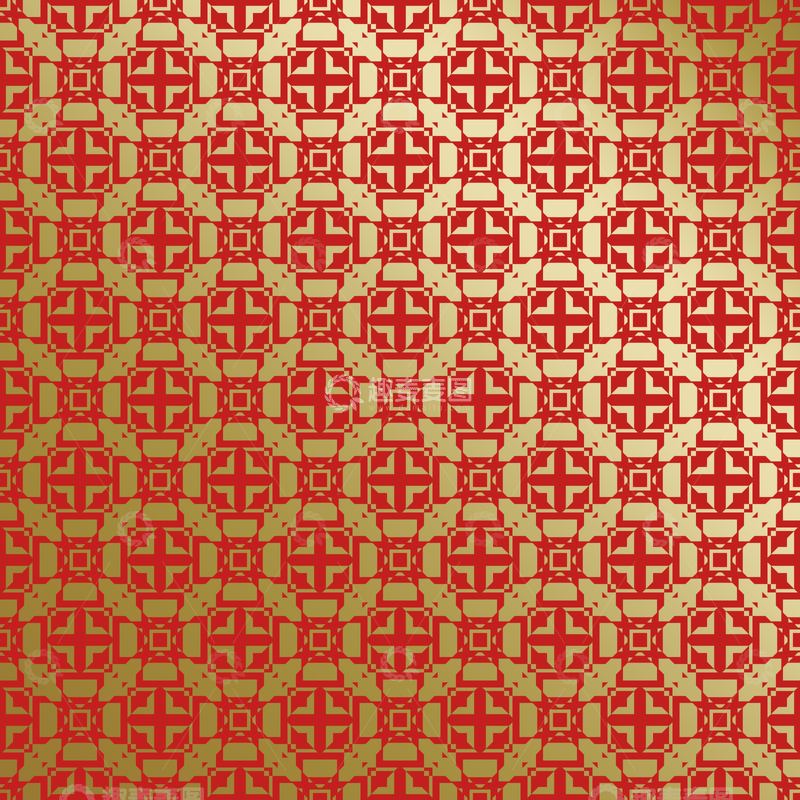 源文件下载【趣麦麦图】-红金中式喜庆花纹背景533