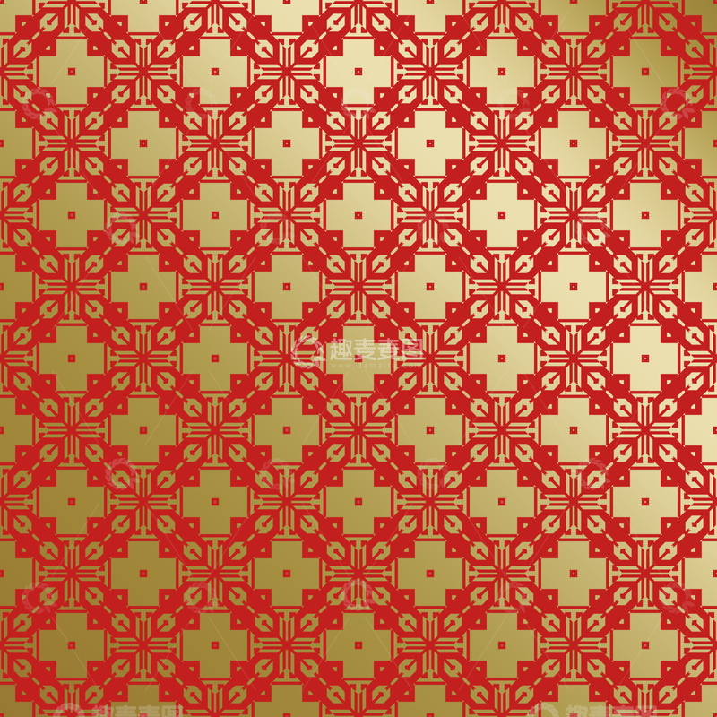 源文件下载【趣麦麦图】红金中式喜庆花纹背景535