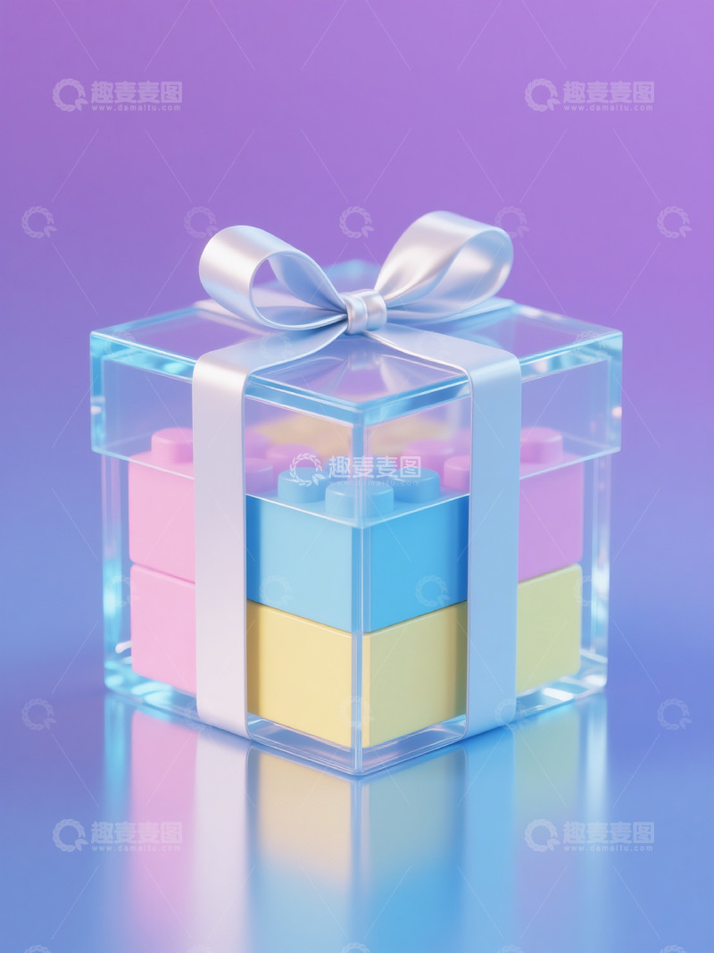 高清大图下载【趣麦麦图】透明礼盒糖果包装设计