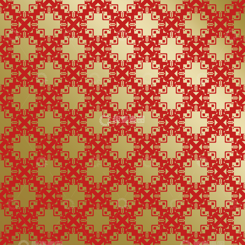 源文件下载【趣麦麦图】-红金中式喜庆花纹背景521