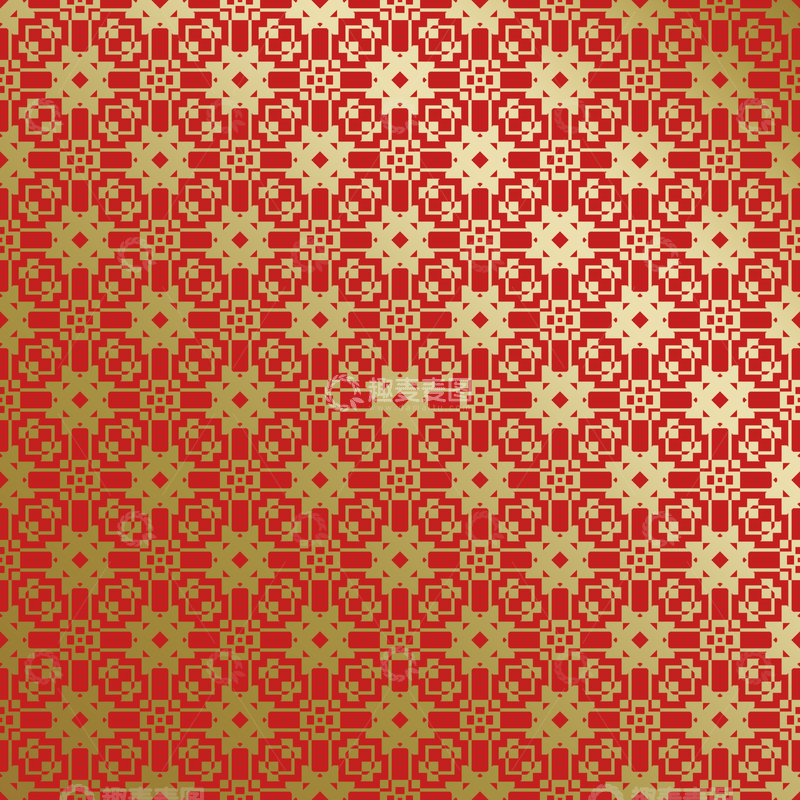 源文件下载【趣麦麦图】-红金中式喜庆花纹背景540