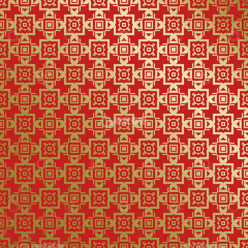 源文件下载【趣麦麦图】-红金中式喜庆花纹背景539