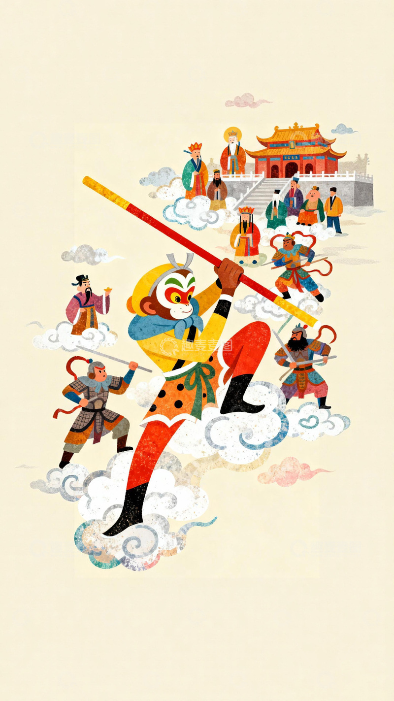 高清大图下载【趣麦麦图】中国神话人物插画