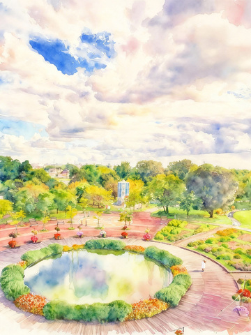 水彩写实治愈日系风光