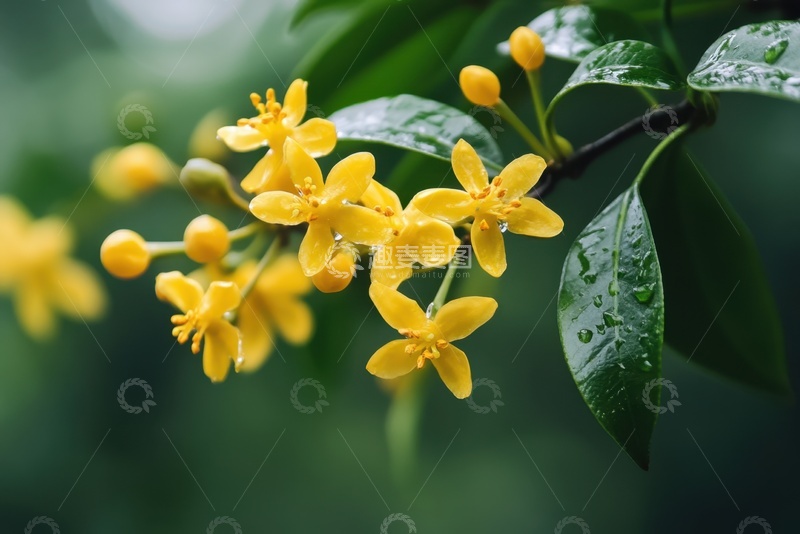 高清大图下载【趣麦麦图】盛开的桂花花枝