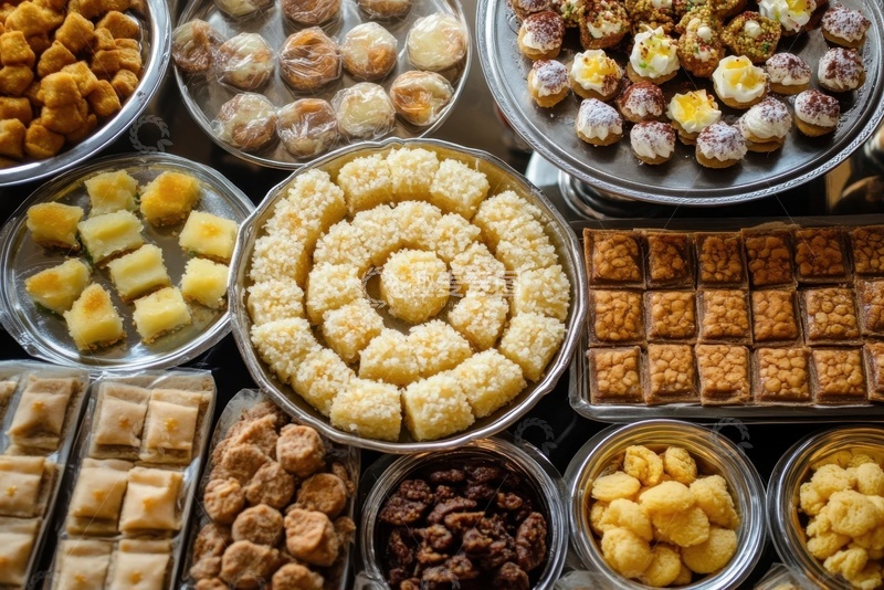 高清大图下载【趣麦麦图】放在桌面上美味的糕点