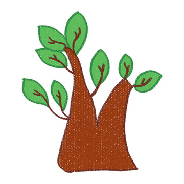 卡通树插画素材