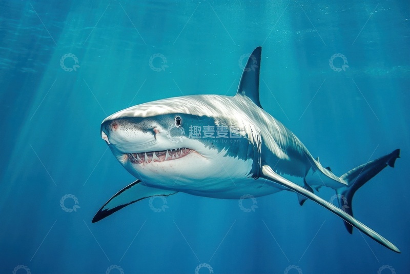 高清大图下载【趣麦麦图】海洋里的一只鲨鱼