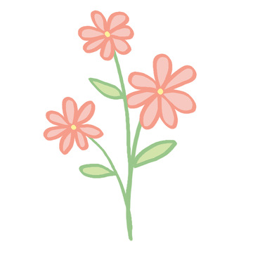 卡通花朵装饰插画