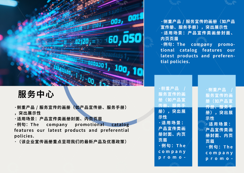 源文件下载【趣麦麦图】科技风服务中心宣传画册设计