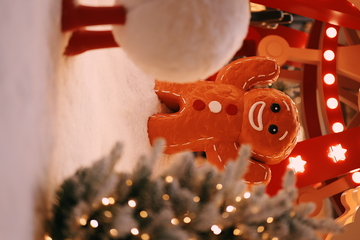 温馨圣诞节小鹿玩偶装饰素材