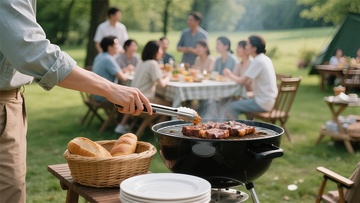 户外烧烤聚会场景元素