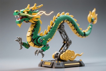 乐高积木中国龙拼装模型