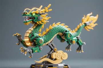 乐高龙模型创意拼装作品