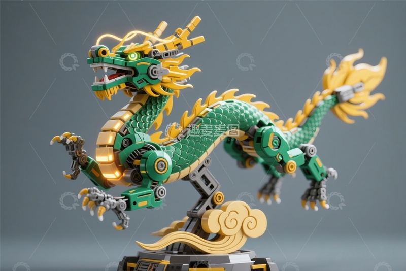 高清大图下载【趣麦麦图】乐高龙模型创意拼装作品