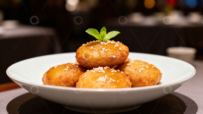 高清大图下载【趣麦麦图】炸糕  油炸  里糯  