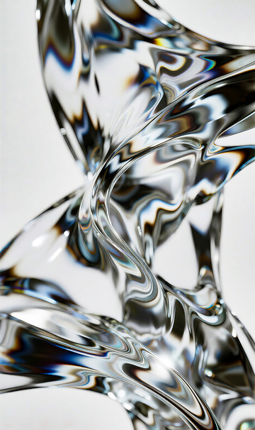 液态玻璃材质抽象科技未来感背景5