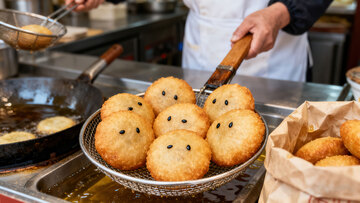 炸糕  外脆  符号  