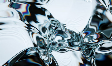 液态玻璃材质抽象科技未来感背景3