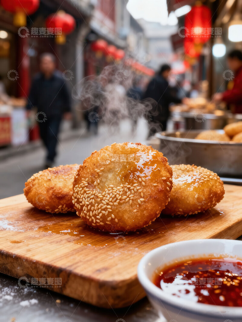 高清大图下载【趣麦麦图】炸糕  外脆  美味  