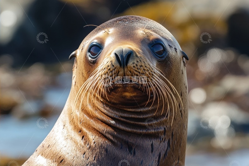 高清大图下载【趣麦麦图】一只海豹特写摄影
