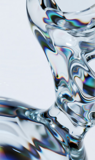 液态玻璃材质抽象科技未来感背景2