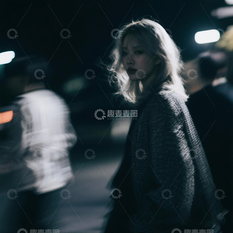 高清大图下载【趣麦麦图】抓拍前卫曼妙模糊的韩系美女