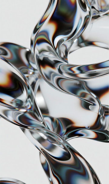 液态玻璃材质抽象科技未来感背景