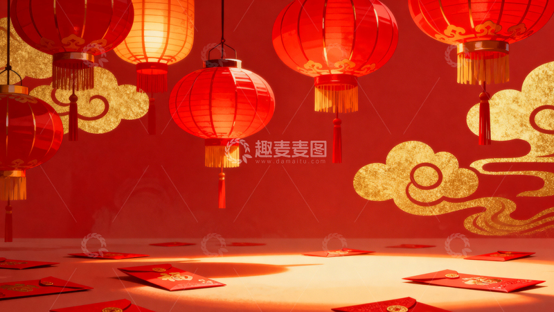 高清大图下载【趣麦麦图】新年元旦春节背景009