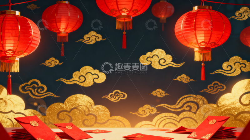 高清大图下载【趣麦麦图】-新年元旦春节背景006