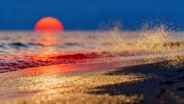 粒子弥散组成的清晨的海滩4