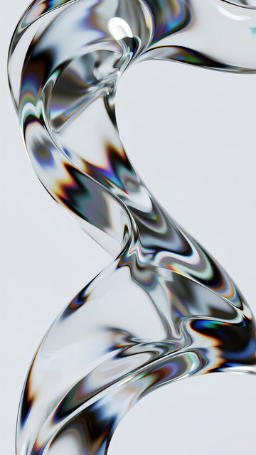 液态玻璃材质抽象科技未来感背景1