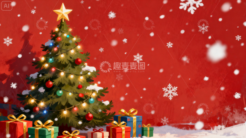 高清大图下载【趣麦麦图】圣诞节背景005