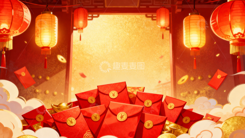 高清大图下载【趣麦麦图】新年元旦春节背景005