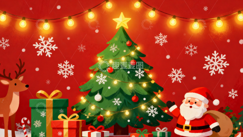 高清大图下载【趣麦麦图】圣诞节背景010