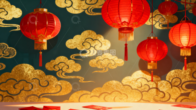 高清大图下载【趣麦麦图】新年元旦春节背景011