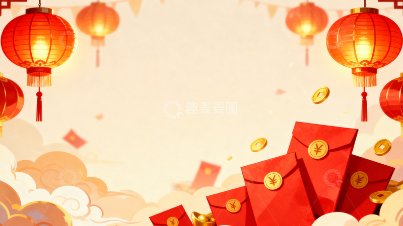 高清大图下载【趣麦麦图】新年元旦春节背景002